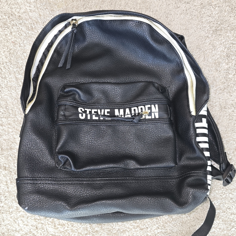 Steve Madden Black and White Backpack